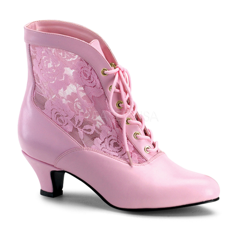 Victorian Lace Up High Heel Ankle Boots